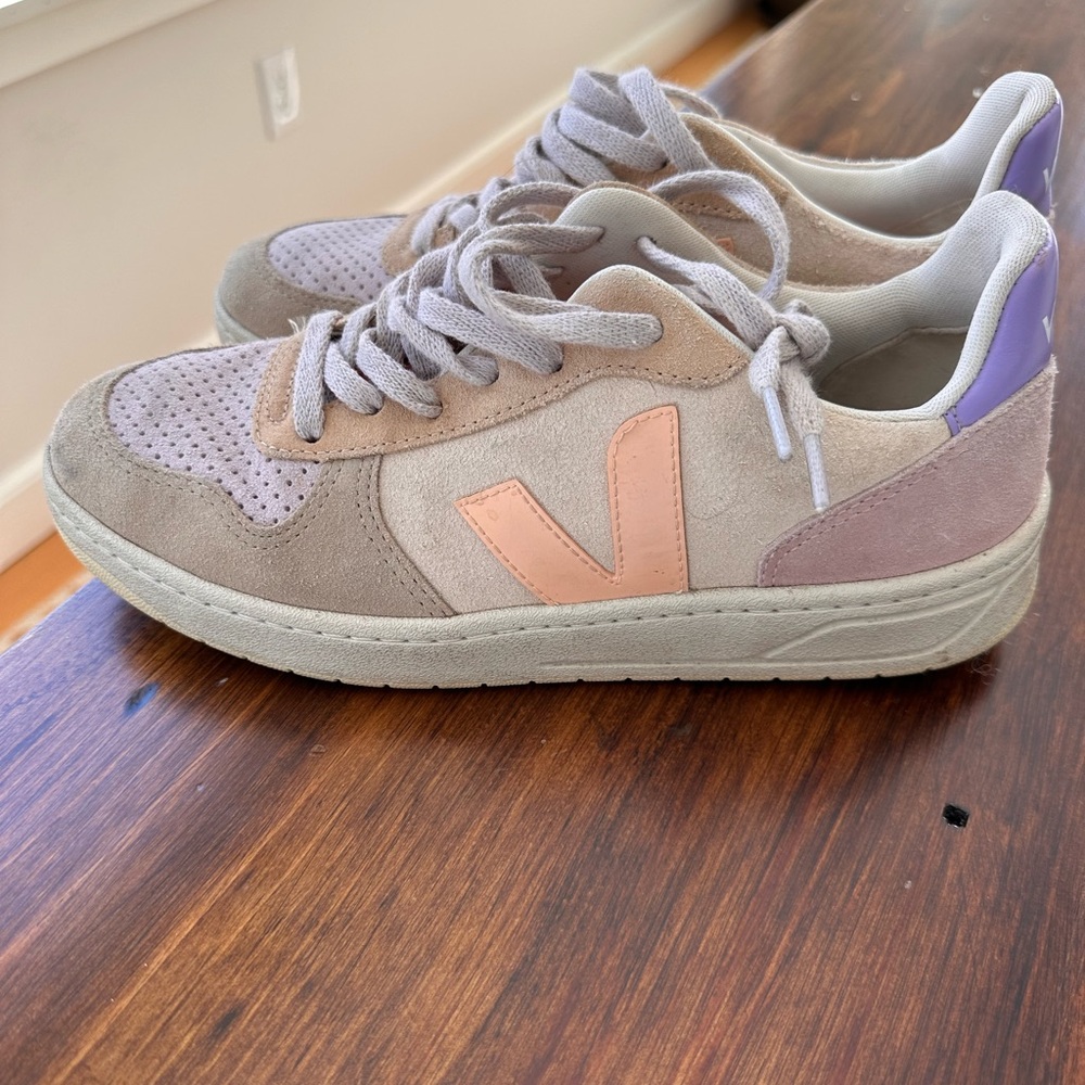 Veja Women's Suede Sneakers in Pink, Lilac and Beige